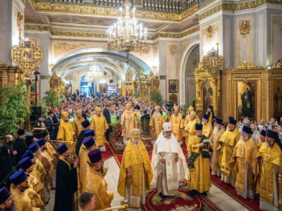 Святейший Патриарх Кирилл в день памяти святителя Алексия совершил Литургию в Богоявленском кафедральном соборе в Елохове и возглавил хиротонию архимандрита Александра (Марченко) во епископа Барышского и Инзенского
